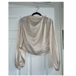ASTER the label Long Sleeve Open Back Blouse